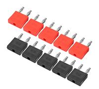 Marhynchus Conector Tipo Banana Doble Conector Tipo Banana Doble de Latón ABS de 4 Mm, 2 Vías, 30 V CA A 60 V CC máx. 32 A, de de Conductividad Fuerte para Computadoras Cableado de Altavoces
