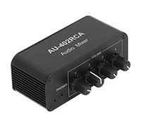 Marhynchus Conmutador de Audio Bidireccional, Selector de Interruptor Estéreo de 4 Vías con 2 Salidas, CC 5 V a 19 V, L R y Divisor de Audio de 3,5 Mm para TV, CD, DVD, Teléfono, Computadora,