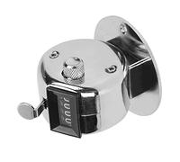 Marhynchus Contador Manual de Acero Inoxidable, Herramienta de Conteo Manual Duradera para Inventario de Taller y Estadísticas Públicas, 4 Dígitos con Perilla de Reinicio