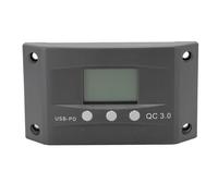 Marhynchus Controlador de Carga Solar MPPT 12V 24V Auto con Pantalla LCD Ajuste Inteligente USB Dual para Acampar Al Aire Libre Microchip Industrial Protección contra Sobrecorriente (50A)