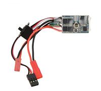 Marhynchus Controlador de Velocidad de Cepillo de Dos Vías Compacto 30A 4-8V ESC para Bote de Automóvil RC, Adecuado para 1/16 1/18/24 Modelos (Sin Frenos)