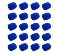 Marhynchus Cubierta de Espuma para Micrófono, 20 Piezas Parabrisas de Micrófono Filtro Pop Reducción de Ruido Protector de Esponja para Grabación de Lavalier Conferencia (BLUE)