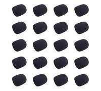Marhynchus Cubierta de Espuma para Micrófono, 20 Piezas Parabrisas de Micrófono Filtro Pop Reducción de Ruido Protector de Esponja para Grabación de Lavalier Conferencia (BLACK)