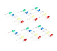 Marhynchus Diodos de Luz LED 500 Piezas Kit de Diodos LED de 5 Mm Hierro 5 Colores 2 Pines 20 MA para Decoración de Bricolaje Experimentos Escolares Indicadores de Señal y Proyectos Electrónicos