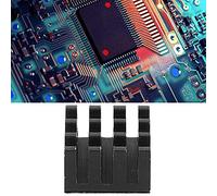 Marhynchus Disipador de Calor de Aluminio de 20 Piezas, Interfaz Térmica Adhesiva para Dispositivos LED, 14x14x8mm Ideal para CPU, Enrutador, Electrónica PCB (BLACK)