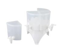 Marhynchus Dispensador de Bebidas Giratorio de 4 Cuadrículas con Grifo Presurizado Desmontable, Fácil Limpieza, Cuerpo Estrecho para Nevera Fiesta Bebida con Hielo