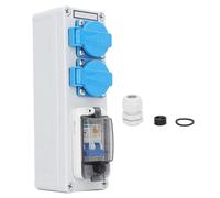 Marhynchus Distribuidor de EnergíA de Pared RCBO RCD de 250 V y 16 A, de Doble Uso, para Construcción, con Disyuntor de Fuga de 230 V y 40 A.