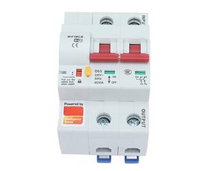 Marhynchus Disyuntor Inteligente, Retardante de Llama PA66, Control WiFi, Protección contra Sobrecorriente, Ideal para Suministro de Energía Doméstica e Iluminación Exterior (63A)