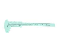 Marhynchus Dobles de Plástico Cala Vernier -Messe Herramienta para Mediciones de Joyas y Escuela, Plástico de Alta Precisión de 150 Mm, Luz Ligera y Negra Duradera (GREEN)