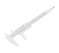 Marhynchus Dobles de Plástico Cala Vernier -Messe Herramienta para Mediciones de Joyas y Escuela, Plástico de Alta Precisión de 150 Mm, Luz Ligera y Negra Duradera (WHITE)