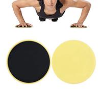 Marhynchus Ejercicio Disc Deslizante Disco de Entrenamiento de Cuerpo Completo Slider para Acondicionamiento Atlético, 2 Piezas de Discos Deslizantes Abdominales (Yellow)