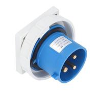 Marhynchus Enchufe Industrial Conector de Alimentación de Latón y Nailon 32A 220 a 240V IP67 2P Plus E Juego de Enchufes Circulares para Montaje en Panel de Ferrocarril, Muelle, Aeropuerto, Taller