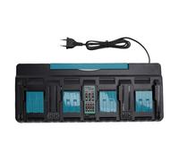 Marhynchus Estación de Carga, 4 Puertos 3A Carga Rápida para Batería BL1430 BL1820 BL1830 BL1850, con Material de PC ABS a Prueba de Fuego y Protección contra Sobretensión y Sobrecorriente (Enchufe