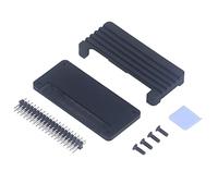 Marhynchus Estuche de Aleación de Aluminio Premium con Carcasa de Piso Acrílico para Frambuesa Pi Alcivicura de Descarga de Calor Efectiva para Zero 2W (Aguja en línea)