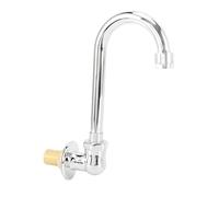 Marhynchus Grifo de Pedal de Acero Inoxidable, Montaje en Pared, con Caño Giratorio, Rosca G1/2, Fácil de Usar, Amplia Aplicación, para Fregadero Comercial, Escuela Hospitalaria