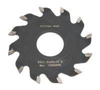 Marhynchus Hoja de Sierra Hoja de Sierra Ranuradora de Aleación 63x1.5x20x12 Placa de Acero Aleación Dura 12 Dientes 12000 RPM para Corte de Azulejos de Metal No Ferroso de Plástico de Madera