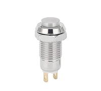 Marhynchus Interruptor de Botón Momentáneo de 8 Mm, Botón Pulsador Impermeable de Acero Inoxidable, Rosca M8 de 3 V 1 A, Control Táctil Normalmente Abierto para Inicio del Equipo de Control de