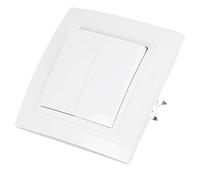 Marhynchus Interruptor de Luz de Pared de 8pcs Placa 2 Pandilla 1 Vía 10A Instalación Integrada de 250 V con Panel Frontal Desmontable para el Hotel de la Oficina en el Hogar