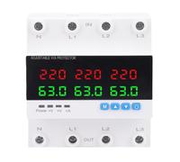 Marhynchus Interruptor de Transferencia Automático ATS 63A 4P 3PH con Protección contra la Subtensión de Sobrecorriente para Sobrecorriente para la Red Eléctrica del Inversor Generador