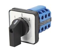 Marhynchus Interruptor Selector de Interruptor de Leva Giratorio de 3 Posiciones con Maestro para Transferencia de EnergíA 660 V 40 A 12 Terminales Hechos de Material PA