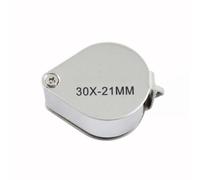 Marhynchus Jewelers Eye Loupe Amupar 30x para Sellos de Rocas de Joyas Relojes, Diseño Compacto para Facilitar el Transporte, Ideal para Jade y Antigüedades (SILVER)