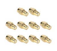 Marhynchus Juego de Adaptadores de Cable Coaxial RF, OFC SMA Hembra a RPSMA Hembra Conector de Cable Coaxial 10 Piezas 50 Ohmios para Enrutador WiFi Antena Receptora GPS Uso de Escáner de Radio