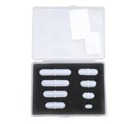 Marhynchus Juego de Barras Agitadoras Magnéticas de PTFE, 8 Uds., 10mm, 15mm, 20mm, 25mm, 30mm, 35mm, 40mm, Barras Agitadoras de Laboratorio con Mezcla Suave para Instrumentos de