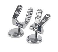 Marhynchus Juego de Bisagras para Tapa de Inodoro de Aleación de Zinc con Tornillos de Acero Inoxidable, Espacio entre Orificios Ajustable de 1,5 Cm para Cubiertas de Madera MDF, Baño, Hotel,