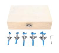 Marhynchus Juego de Brocas de 5 Piezas, Brocas de Perforación con Punta de Carburo de 15 Mm, 20 Mm, 25, 30 y 35 con Vástago Hexagonal de 7, para Instalación de Puertas de