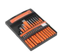 Marhynchus Juego de Cincel de Perforador de Pasador de Rodillo, Carpintería de 12 Piezas de Naranja con Almohadilla Ergonómica de Goma No Sollada, Material de Acero Vanadio de Aplicación Ancha