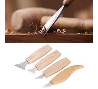 Marhynchus Juego de Cortadores de Talla de Acero Inoxidable, Herramienta de Tallado Manual de 7 Piezas con de Madera, Accesorio de Carpintería para Tallar Patrones para Principiantes en Carpintería