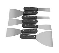 Marhynchus Juego de Cuchillos para Yeso, Juego de Cuchillos para Masilla de Acero Al Carbono, 7 Piezas con Mangos de PP y Bolsa de Tela Oxford 600D de 1 a 5 Pulgadas para Reparación de Pintura de