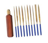 Marhynchus Juego de Limas para Joyeros de 11 Piezas, Limas de Aguja de Aleación con de Palisandro para Carpintería de Metal, 10 Formas Diferentes para Fabricación de Joyas y Tallado de Plástico