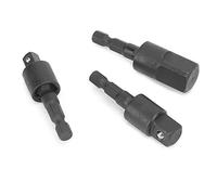 Marhynchus Juego de Llaves de Vaso para Taladro Eléctrico, Adaptador de Taladro Hexagonal Duradero Cromado con Opciones de 1/4 pulg., 3/8 pulg., 1/2 para Reparaciones del Hogar y Taladros Eléctricos