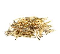 Marhynchus Kit de Accesorios de Fabricación Joyas Bricolaje 200 PCS Cuentas Tubo Larga Curvos para Elaboración, Proyectos Arte (Gold)