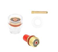 Marhynchus Kit de Boquilla de Vidrio de Antorcha de Soldadura WP - 9/20, Ajustado Individualmente para Varios Tamaños de Piñones de Tungsteno, Estable y Resistente a la Quema, Diseño Compacto, (2.4MM)