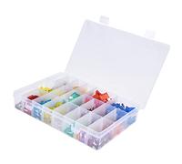 Marhynchus Kit de Fusibles para Automóvil de 300 Piezas, 2A-40A, Pequeño, Mediano, de Golpe Rápido con Cubierta Colorida Transparente para Protección contra Sobrecarga de Circuito, Fusibles de