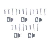 Marhynchus Kit de Hojas de Cierre de Puerta de Acero Inoxidable, Placas de Repuesto de Metal con 20 Pines para Andersen 40201 Pella, 5 uds.