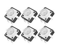 Marhynchus Kit de Interruptor LED Momentáneo de Material ABS con Interruptor de Botón Táctil de 20 Piezas para Dispositivos Electrónicos y Domésticos (WHITE)