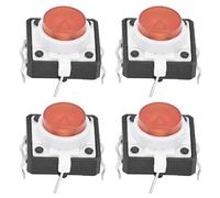 Marhynchus Kit de Interruptor LED Momentáneo de Material ABS con Interruptor de Botón Táctil de 20 Piezas para Dispositivos Electrónicos y Domésticos (rojo)