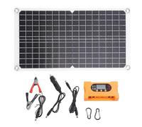 Marhynchus Kit de Panel Solar Monocristalino de 17 W, Salida USB Tipo C A Prueba de Agua IP65 y Controlador de Carga de 10 A para de Energía Solar Fuera de la Red en Casa de Camping RV