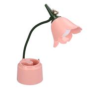 Marhynchus Lámpara de Escritorio de Flores Rosa, Soporte para Lápiz de Gran Capacidad, Duración de la Batería, Temperatura de Color de Tres Nivel