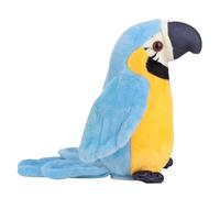 Marhynchus Loro Parlante Repite Tu Voz, Animal de Peluche Interactivo con Diversión de Aprendizaje para Niños Pequeños, Niños y Niñas, Regalos (Blue)