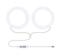 Marhynchus Luces de Cultivo LED de Espectro Completo con 20 LED, Lámpara de Anillo de Ángel con Temporizador USB de 8H/12H/16H para Germinación y Exhibición de Flores (2 paquetes)