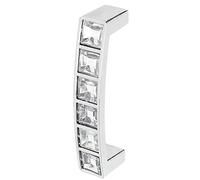 Marhynchus Manija de Cristal, Aleación de Zinc con Detalles de Cristal, Tirador de Cajón Simple y Moderno con Doble Orificio, 2,87x0,79 Pulgadas para Gabinetes y Muebles