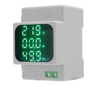 Marhynchus Medidor de EnergíA Multifunción, CA 50-500 V 0-120 A 10-99,9 Hz Voltímetro de Potencia Digital Amperímetro Vatio Kwh Medidor de Frecuencia con Pantalla LED Verde de 0,39