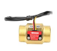 Marhynchus Medidor de Flujo Hall DC24V, Sensor de Flujo de Agua, Medidor de Turbina de Latón con Rosca Macho G1in para Calentadores de Agua, Máquinas Expendedoras