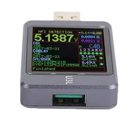 Marhynchus Medidor de Potencia USB de 1,77 Pulgadas, Probador USB de Aleación de Aluminio con Medición de Voltaje de Alta Corriente para Análisis Profesional de Calidad de Energía