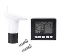 Marhynchus Medidor de Profundidad Ultrasónico del Sensor de Nivel de Líquido del Tanque de Agua con Gráfico de Barras LCD de 10 Elementos Alarma Alta y Baja para Monitoreo de Tanques