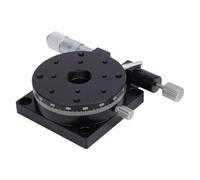 Marhynchus Mesa Deslizante óptica, Plataforma de Desplazamiento Manual de 60x60 Mm con Guía de Rodillos Cruzados para Ajuste Grueso de 360 Grados, Ajuste Fino de ±5°, Precisión de 0,02 Mm